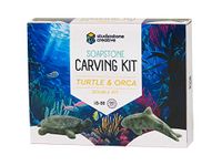 Turtle and Orca Studiostone Creative Soapstone Sculpture Carving DIY Arts and Crafts Kit for Kids Adults