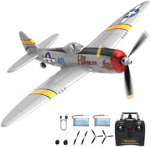 HBSAPKKA RC Plane 4CH Remote Control Airplane 2.4GHz Ready to Fly P-47 Thunderbolt RC Airplane with Xpilot Stabilization System & One Key Aerobatic for Adults Kids Beginners