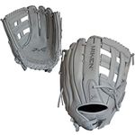 Miken Pro Series Slowpitch Softball Glove, White, 13 inch, Left (Right Hand Throw)