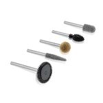 Kutzall 4-Piece Rotary Burr Kit - ⅛" Shaft, Variety Grit - Woodworking Attachment for Dremel, Foredom, Ryobi, DeWalt, Milwaukee Tools with Abrasive Tungsten Carbide