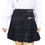 BRAW CLANS TARTANS Glasgow Kilt Company Women’s 16.5 inch Mini Kilt Skirt - Scottish Traditional Tartan – Mini Skirts (10 UK Size, Black Watch)