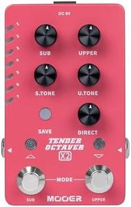MOOER Octave Guitar Pedal Cover for 2 Complete Octaves Individual Tone Adjustment for the Octave Effect 14 Presets Slots (X2)