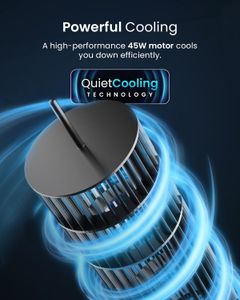Pro Breeze 40-Inch Bladeless Tower Fan – Remote, Quiet, 4 Modes, 90° Oscillation