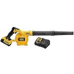 DEWALT 20V MAX Cordless Blower, Variable Speed, Lightweight and Compact, with 4Ah Battery and Charger (DCE100M1)