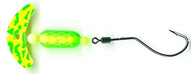 Mack's Lure Smile Blade Spindrift Walleye, Chartruese Green Tiger