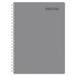 2023-2024 Office Depot® Brand Weekly/Monthly Academic Planner, 5" x 8", 30% Recycled, Gray, July 2023 to June 2024