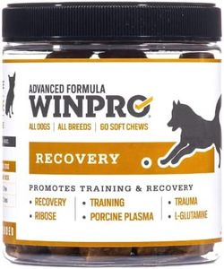 WINPRO Pet Recovery Grain-Free Plasma-Powered Soft Chews, 60 Chews, Natural Blood Protein Supplements for Dogs Providing Training, Exercise, and Trauma Support, Made in The USA