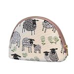 Signare Tapestry Cosmetic Bag Makeup Bag for Women with Animal and Pet Designs (Spring Lamb; COSM-SPLM)