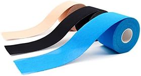 Kinesiology Mixed Set of 3 Units from axion Germany | Different Waterproof Colours | Skin-Friendly Elastic Self-Adhesive Bandage Physio Tape | Ideal for Sports and Everyday Use