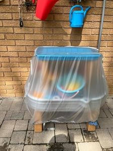 Kids Water Table Cover, Fit Step2 Rain Showers Splash Pond Water Table Waterpark Play Table Cover Outdoor Toys Cover - (Cover Only) Transparent PVC (Frosted)