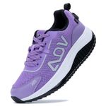 Women Trainers with Arch Support Plantar Fasciitis Platform Wide Fit Shoes Sneaker for Women for Walking Running Working Gym Purple