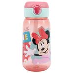 Gluman Water Bottle for Kids | Kids Cartoon School Water Bottle, 510 ml BPA Free | Disney Sippy Water Bottle for Kids with Flip-Top Closure | Picnic Bottle | Food Grade | Leakproof (Disney Minnie)