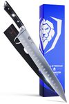 DALSTRONG Chef & Sujihiki Hybrid Slicing Knife & Slicer - 12 inch - Gladiator Series - Meat & Fish - The Kitchen Gladius - Forged German High Carbon Steel - Black G10 Handle - w/Sheath - NSF Certified