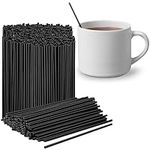 Prestee Plastic Coffee Stirrers, 4000ct, 5.5" - Plastic Coffee Straws, Coffee and Drink Stir Sticks, Cocktail Swizzle Sticks, Disposable Stir Sticks, Drinking Straws for Coffee & Cocktails (Black)