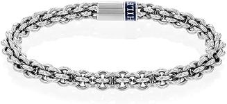 Tommy Hilfiger Men's Stainless Steel Chain Bracelet | A Timeless Accent | Featuring Intertwined Chain Detail | Elevate Your Everyday Look|(Model: 2790521), Large, Stainless Steel, no gemstone, Large,