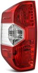 AUTOSAVER88 Tail Light Assembly Compatible with 14-21 2014 2015 2016 2017 2018 2019 2020 2021 Tundra, Red Clear OE Replacement Taillights - Driver Side