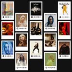 Billie Eilish Polaroids | Billie Eilish Songs Mini Poster Kit (Set of 15) | Billie Eilish Lovely, Bad Guy, Everything I Want Songs Size (8 x 6 cm) Posters for Phone Accessories, Bedroom, Office, room decoration