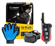 Dogtra Extreme Consumer Products IQ Plus Training Collar with Remote - Pet Smart Collar for Dogs - 1/4 Mile Signal Range - Includes Soft Silicone Pet Grooming Glove