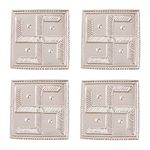 Osasbazaar Pure Silver Swastik for Puja, Temple at Home, Workplace and Gifting - 97%-99% Pure, Silver Color, Set of 4