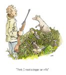 Think I need a bigger air rifle A5 air gun shooting varmint hunting/ratting Greeting Card with envelope - blank inside for your own message (AC30)