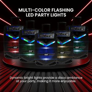 Pyle Portable Bluetooth PA Speaker, 800W Outdoor Karaoke Machine with Mic