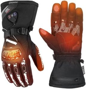 KEMIMOTO Heated Motorcycle Gloves, Hybrid Power for Winter Riding