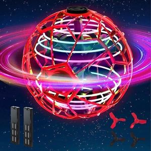 UranHub Flying Orb Ball Toy, 2024 Upgraded Boomerang Galaxy Ball - Up to 30 Minutes of Flight Time, Hover Galaxy Ball Toy for Kids Adults, for Indoor and Outdoor Use,for Indoor and Outdoor Use (Red)