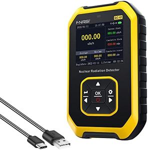 Geiger Counter Nuclear Radiation Detector - Radiation Dosimeter with LCD Display, Portable Handheld Beta Gamma X-ray Rechargeable Radiation Monitor Meter, 5 Dosage Units Switched