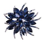 Merdia Flower Brooches for Women Brides Created Crystal Brooch | Flower Pins for Clothes | Bouquet Brooches Flower Pin | Brooches for Women Dress | Jewelry Pins and Brooches | Womens Brooch, Glass