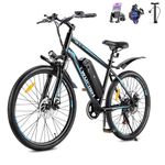 TWOFISH Electric Bike for Adults, 250W Motor E Bike with 36V 15Ah Battery, 100KM Max Range, 7-Speed Electric Mountain Bicycle with LED Display, Disc Brakes, Cruise Control, TF-1 (Black-Blue)