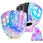 Ausletie Kids Baseball Glove,Softball Gloves,Baseball Softball Mitt for Kids Girls Toddlers, Tee Ball Glove for Training and Beginner Play, Left Hand Glove, Right Hand Throw