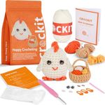 Crochet Kit for Beginners, Beginner Crochet Kit for Adults Kids, Crochet Stuffed Animal Kit, DIY Chick Knitting Kit Easter Eggs, Amigurumi Crochet Starter Kit with Step-by-Step Video Tutorials (Chick)