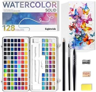 Watercolor Paint Set 128 Colors,Water Colors Paint Adult Set with Watercolor Paper, Brush, Pencils, Erasers, Portable Travel Watercolor set for Beginners
