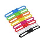 8 Pieces Bike Silicone Band Tie Ribbon, Cycling Band Flashlight Holder, Cycling Band Bicycle Bandage, Tie Ribbon, Mount Holder, Holding Flashlight, Bandage, Bicycle Handlebar, Colours, Multicolor