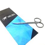 High Grade Iris Micro Dissecting Lab Sharp Scissors, 4.5" (11.43 cm), Fine Point, CURVED, Stainless Steel (Pack of 1)