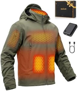Men Heated Graphene Jacket 12v Battery Pack Included Clothes Road Trip Essential Adults Gifts Accessories Car Roadtrip Skiing Gear Equipment Outfits Ice Skating Suits Extremely Cold Weather Apparel