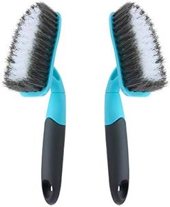 2-Pack Scrub Brush for Cleaning with Long Handle, Medium Firm Brush Bathroom Cleaning Supplies and Bathtub Cleaner and Shower Cleaning, Multi-Scene Use for Kitchen or Carpet