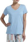 HUE Women's Basic Short Sleeve V-Ne