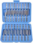 36 Piece 3" Long Screwdriver Bit Set Hex, Pozi, Torx, Tamperproof 1/4" Hex Shank