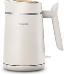 Philips Eco Conscious Edition Kettle 5000 Series, 100% Bio-based plastics*, 1.7 L Capacity, Cordless + 360° Pirouette Base, Silk White Matt Finish, (HD9365/11)