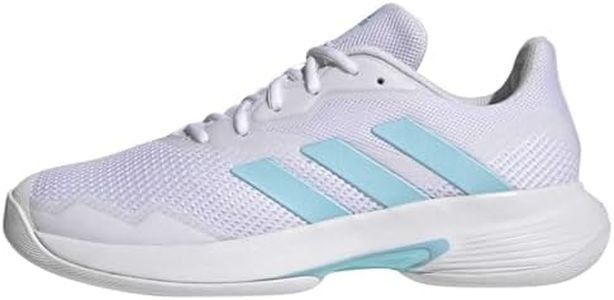 adidas Women's CourtJam Control Tennis Shoe, FTWR White/Bliss Blue/FTWR White, 7 UK