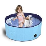 Dog Pool Foldable pet pooldog Swimming Pool pet Swimming Pool PVC Non-Slip Pool for All Kinds of Pets 32-12in