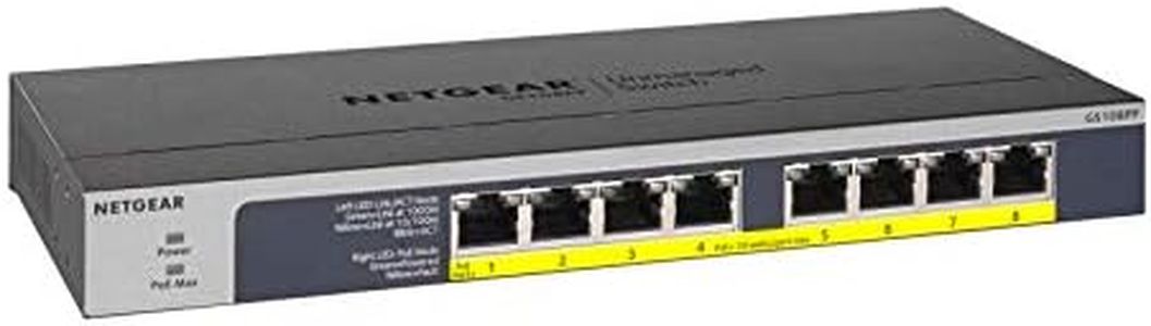 NETGEAR GS108PP-100AJS 8 Port Gigabit Ethernet POE with 123W Switch