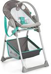 Hauck Sit N Relax High Chair for Baby - Premium Baby Feeding Chair, 6 Months to 15 kg, Grey Plastic & Metal, 7 Adjustable Heights, 5-Point Harness