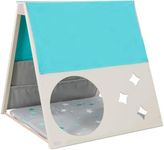 little tikes Starry Night Reading Nook Indoor Kids Furniture Includes Starlight Projector, Cushioned Mat, Book Storage, Modern White/Light Blue Wooden Play Space- Great Gift for Readers, Kids Ages 3+