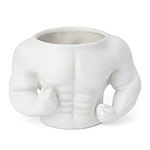 Weielt 3D Muscle Coffee Cup, Muscle Gym Workout Fit Fitness Little Miss Weights Diet Funny Humour Coffee Cups, Novelty Ceramic Mug Gifts for Women Men Gym Lovers, Christmas Gifts (White)