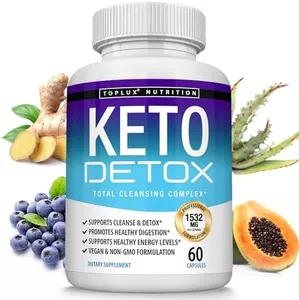 Keto Detox Pills Advanced Cleansing Extract – 1532 Mg Natural Acai Colon Cleanser Formula Using Ketosis & Ketogenic Diet, Flush Toxins & Excess Waste, for Men Women, 60 Capsules, Toplux Supplement