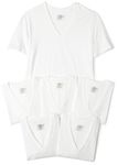 Hanes Ultimate Men's 6-Pack Classics V-Neck T-Shirt Value Pack, White, Medium