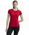 Jockey Women's Plain T-Shirt (8901326163313_1515_XL_Jester Red)