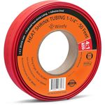 Wirefy 1-1/4" Heat Shrink Tubing - Large Diameter - 4:1 Ratio - Adhesive Lined - Industrial Heat-Shrink Tubing - 50 Feet Roll - Red